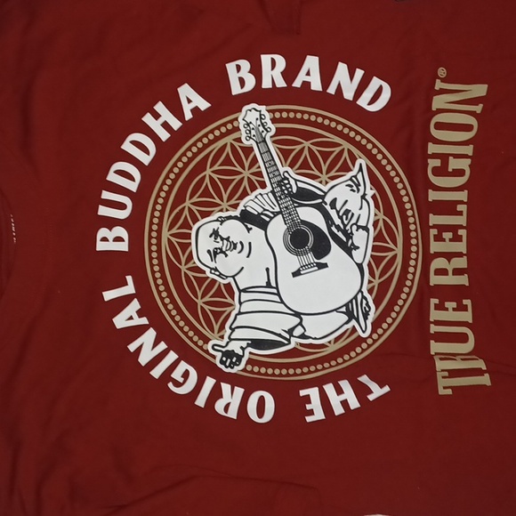 True Religion OG Buddah T-Shirt Color-Red Size-XL NWT - Picture 2 of 5